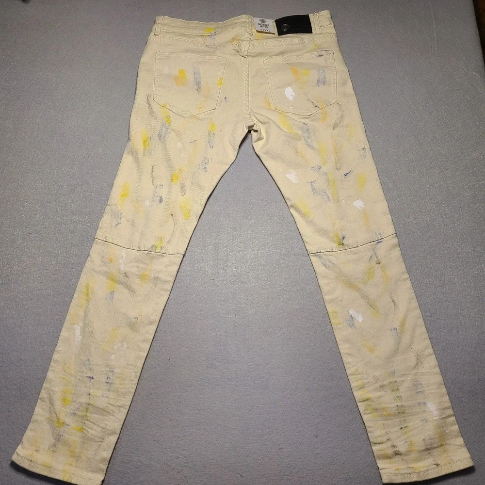 Argonaut Nation Jeans Men 34x32 Distressed Brown Cotton